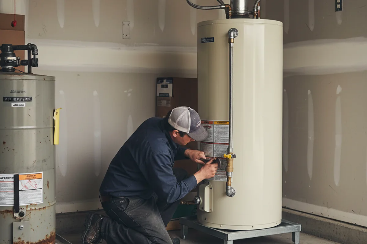 Water heater and shutoff valve replacement in Conception Junction